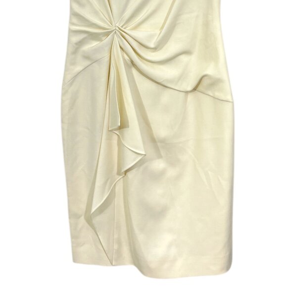 Caroline Herrera Bateau Sleeveless Dress Ivory Size 10 Pre-Loved - Picture 3 of 6